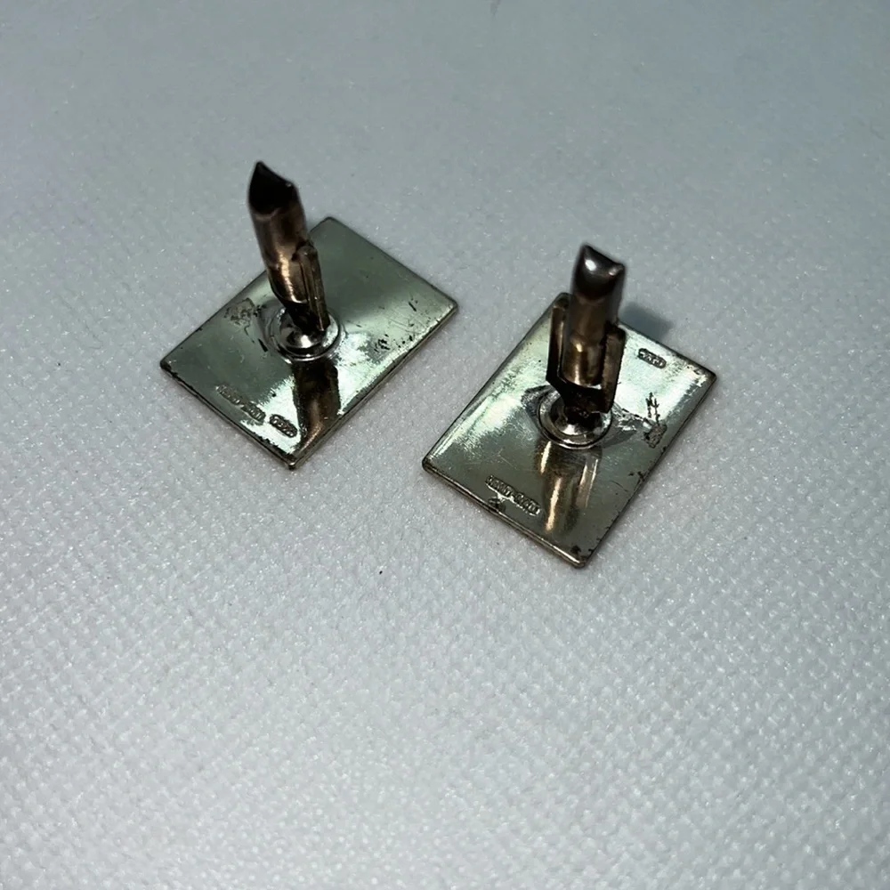 VINTAGE CUFF LINKS STAMPED “STERLING 925” SILVER WESTERN BRONCO HORSE